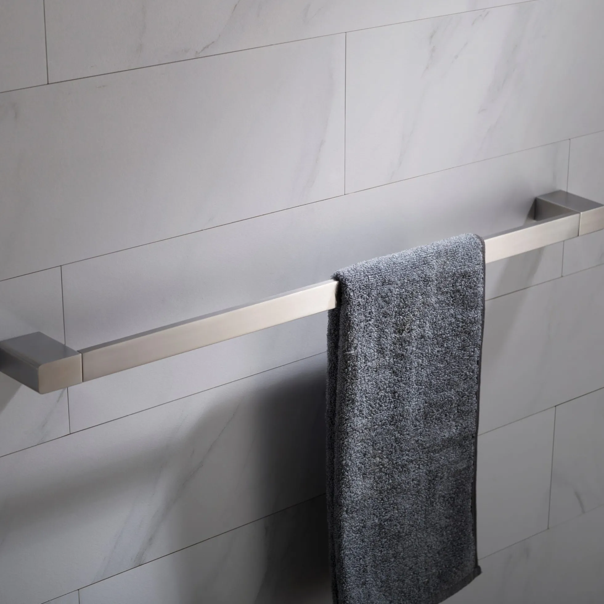24" Bathroom Towel Bar in Brushed Nickel