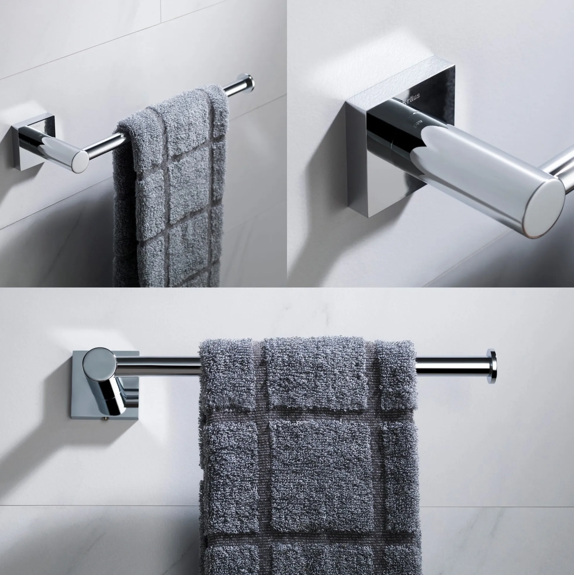Bathroom Towel Bar in Chrome