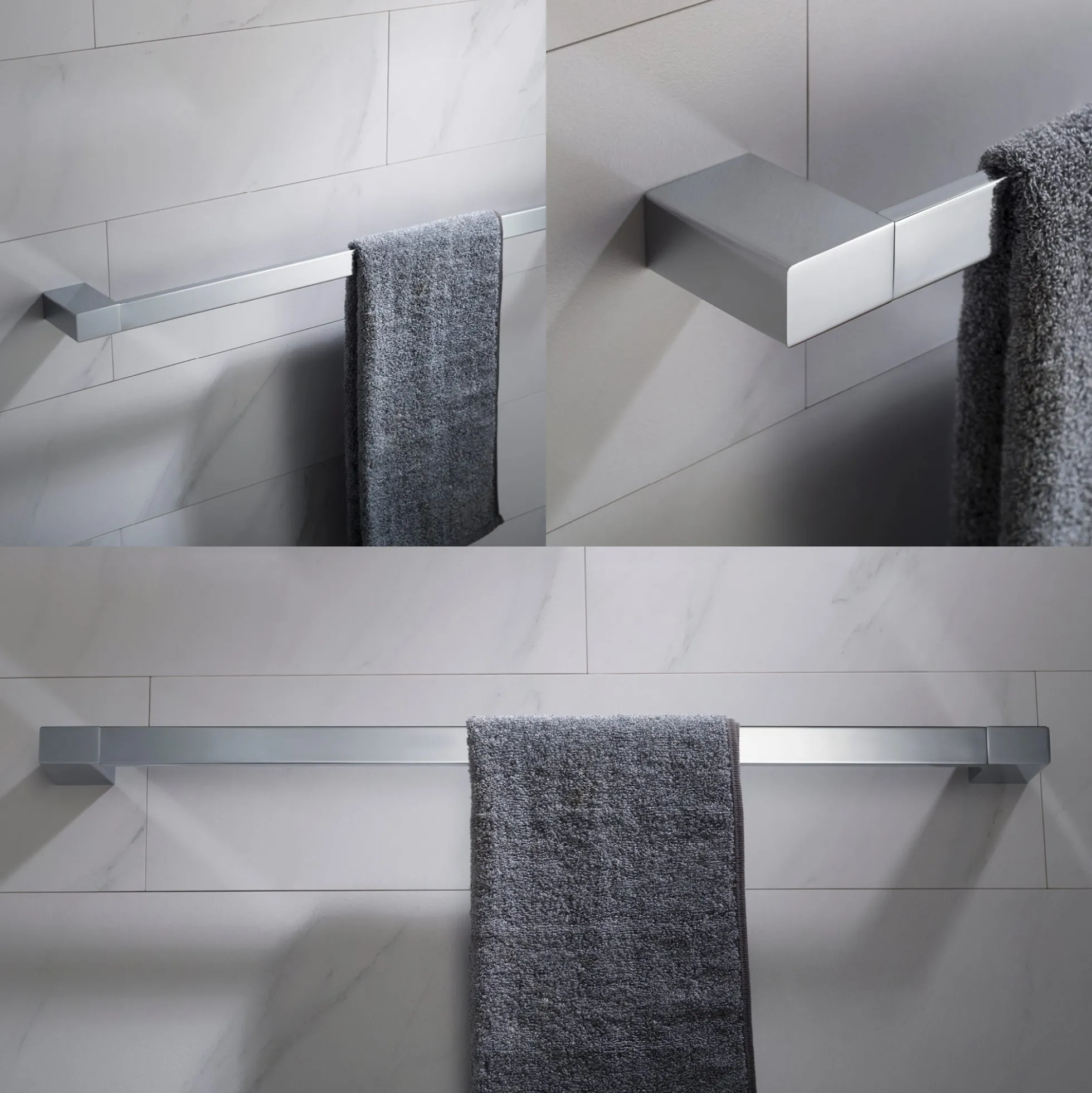 24" Bathroom Towel Bar in Chrome
