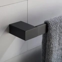 24" Bathroom Towel Bar in Matte Black