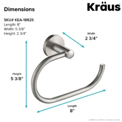 Bathroom Towel Ring in Brushed Nickel