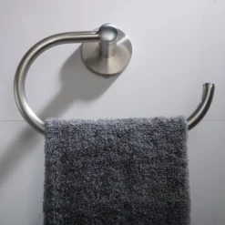 Bathroom Towel Ring in Brushed Nickel