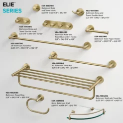 Bathroom Towel Ring in Brushed Gold