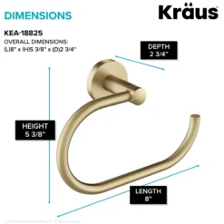 Bathroom Towel Ring in Brushed Gold