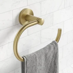 Bathroom Towel Ring in Brushed Gold