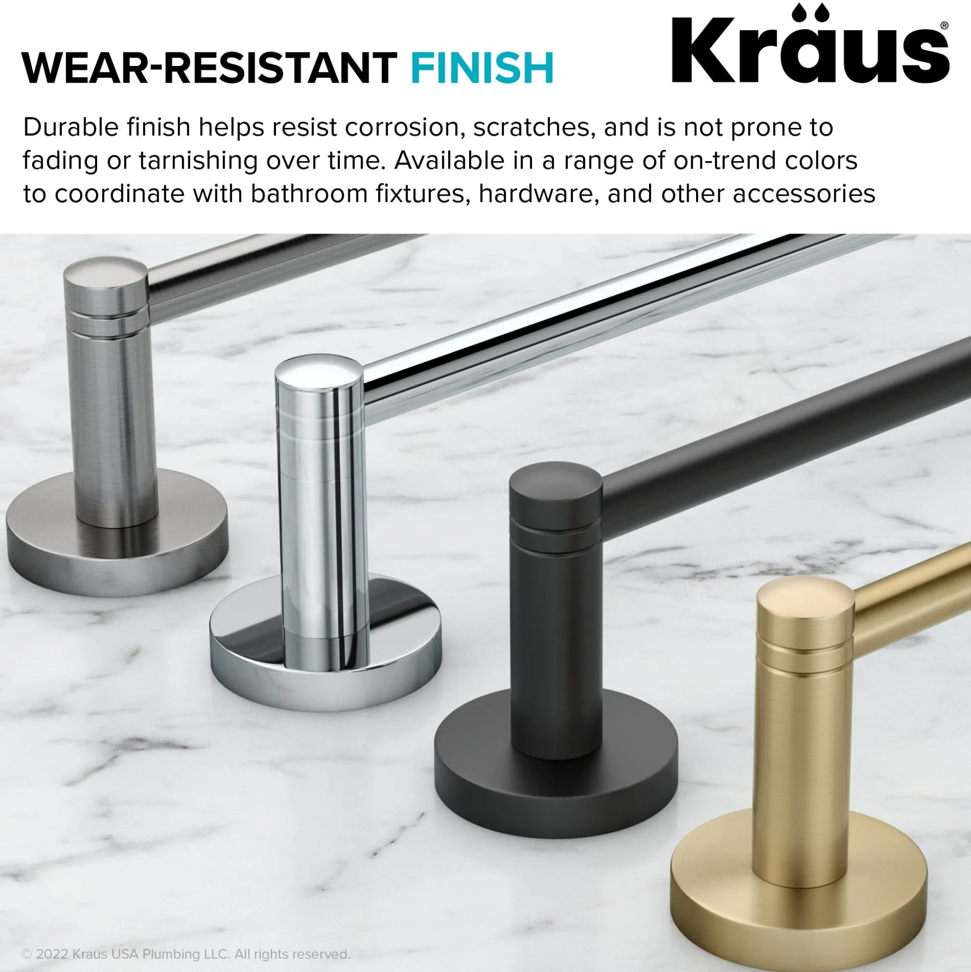 Bathroom Towel Ring in Brushed Gold
