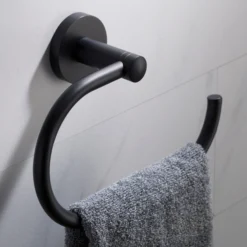 Bathroom Towel Ring in Matte Black