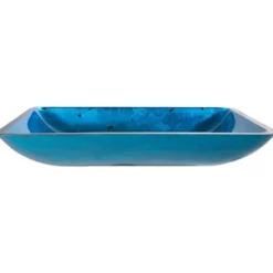 Blue Rectangular Glass Vessel 22