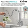Bridge Kitchen Faucet with Pull-Down Sprayhead in Spot-Free Stainless Steel