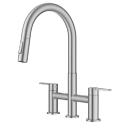 Bridge Kitchen Faucet with Pull-Down Sprayhead in Spot-Free Stainless Steel
