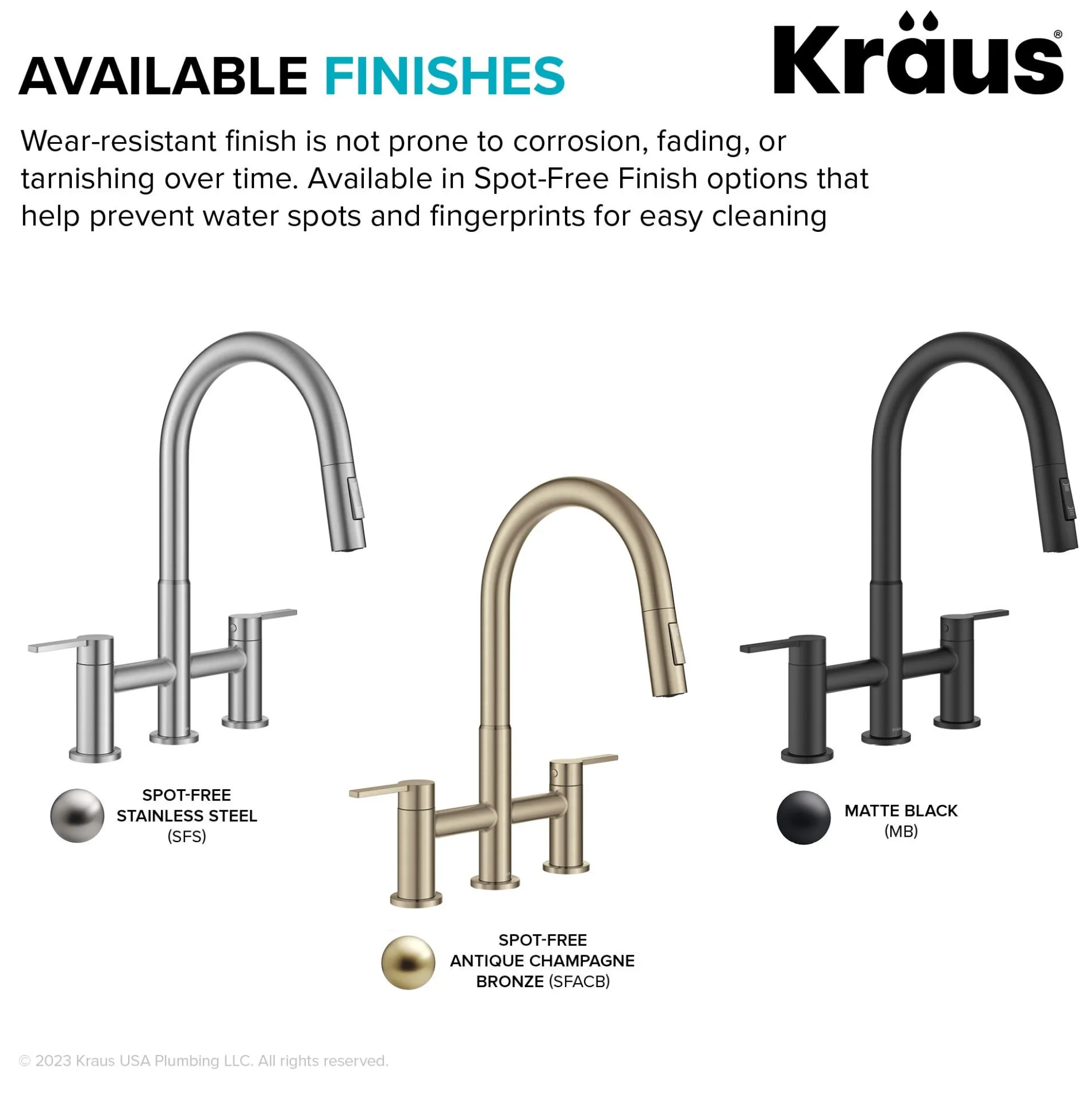 Bridge Kitchen Faucet with Pull-Down Sprayhead in Spot-Free Stainless Steel