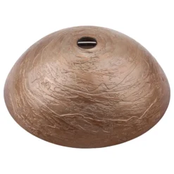Brown/Grey Glass Vessel 16 1/2" Bathroom Sink w/ Pop-Up Drain in Oil Rubbed Bronze