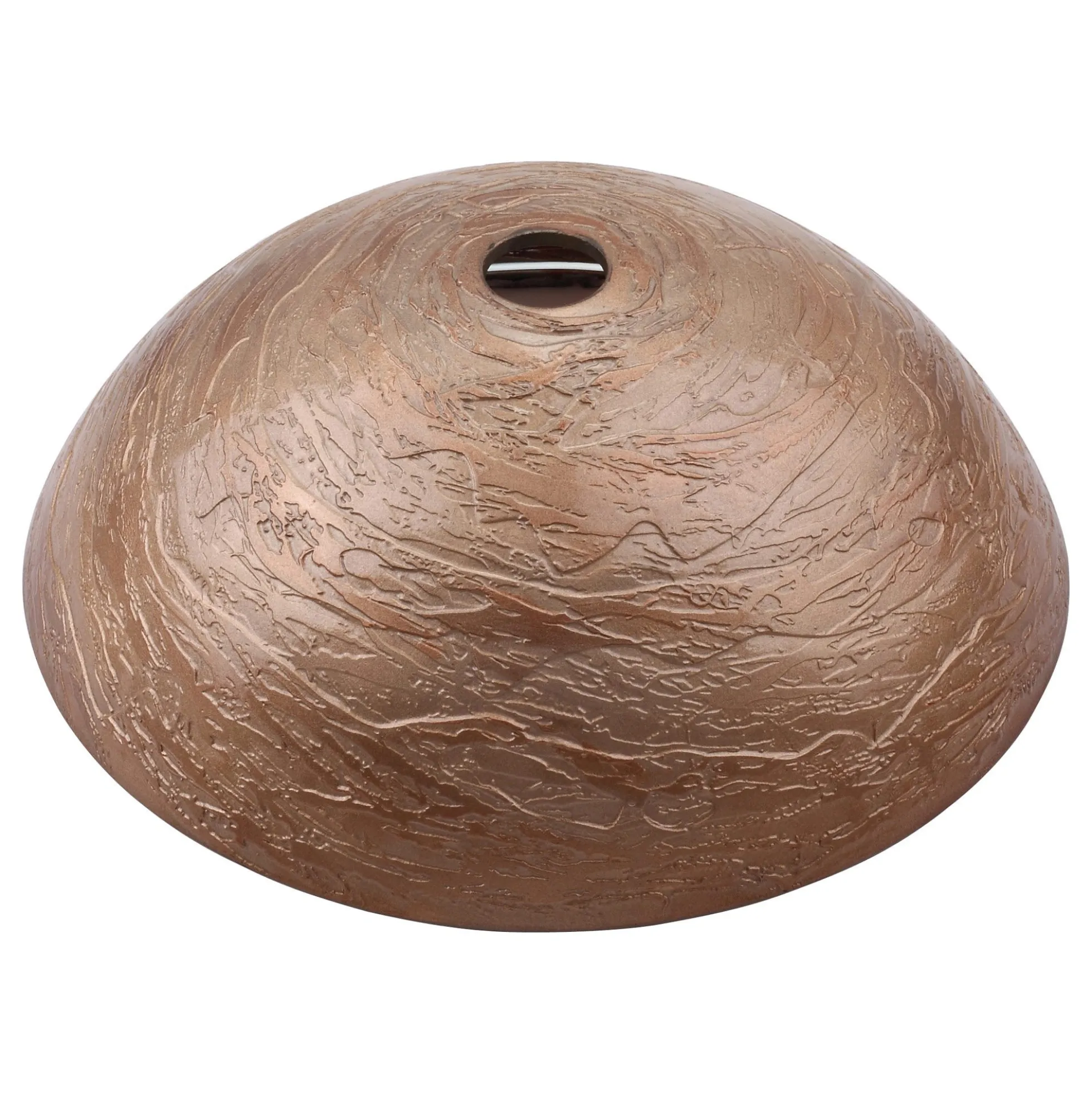 Brown/Grey Glass Vessel 16 1/2" Bathroom Sink w/ Pop-Up Drain in Oil Rubbed Bronze