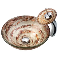 Brown/Grey Glass Vessel 16 1/2
