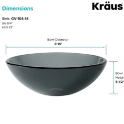 Clear Black Glass Vessel 14