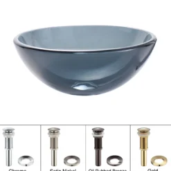 Clear Black Glass Vessel 14
