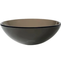 Clear Brown Glass Vessel 14
