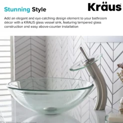 Clear Glass Vessel 16 1/2