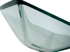 Clear Square Glass Vessel 16 1/2" Bathroom Sink