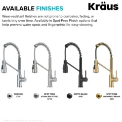 Commercial Style 2-Function Single Handle Pull Down Kitchen Faucet in Matte Black