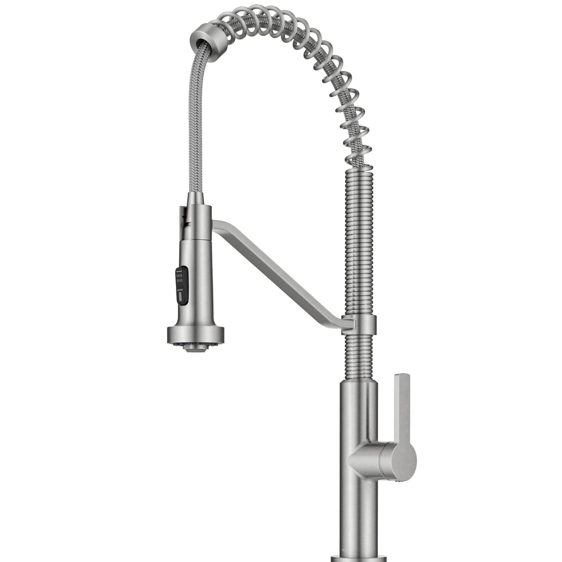 Commercial Style 2-Function Single Handle Pull Down Kitchen Faucet in Spot-Free Stainless Steel
