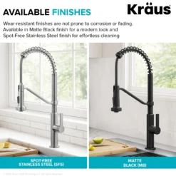 Commercial Style 2-Function Single Handle Pull Down Kitchen Faucet in Matte Black