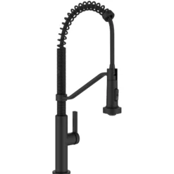 Commercial Style 2-Function Single Handle Pull Down Kitchen Faucet in Matte Black