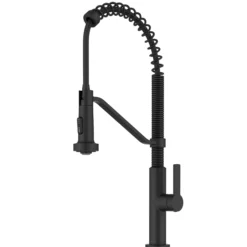 Commercial Style 2-Function Single Handle Pull Down Kitchen Faucet in Matte Black