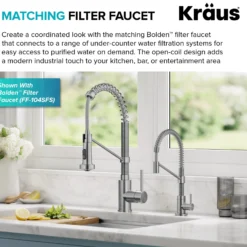 Commercial Style 2-Function Single Handle Pull Down Kitchen Faucet in Spot-Free Stainless Steel