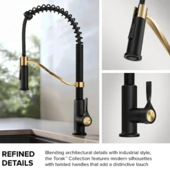 Commercial Style 2-Function Single Handle Pull Down Kitchen Faucet in Spot-Free Stainless Steel