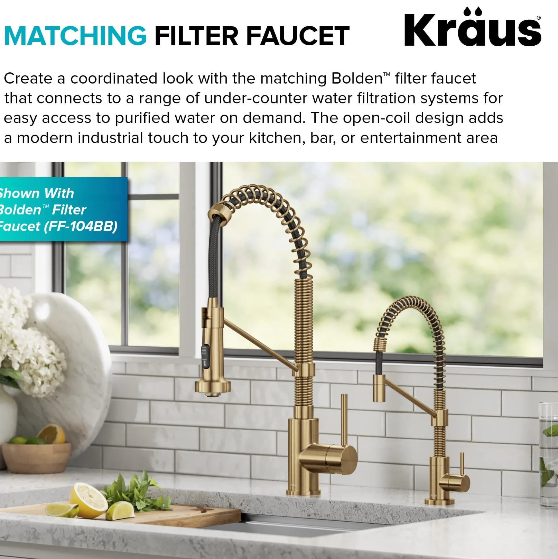 Commercial Style 2-Function Single Handle Pull Down Kitchen Faucet in Spot-Free Brushed Brass