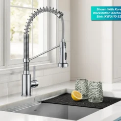 Commercial Style 2-Function Single Handle Pull Down Kitchen Faucet in Chrome