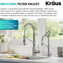 Commercial Style 2-Function Single Handle Pull Down Kitchen Faucet in Chrome