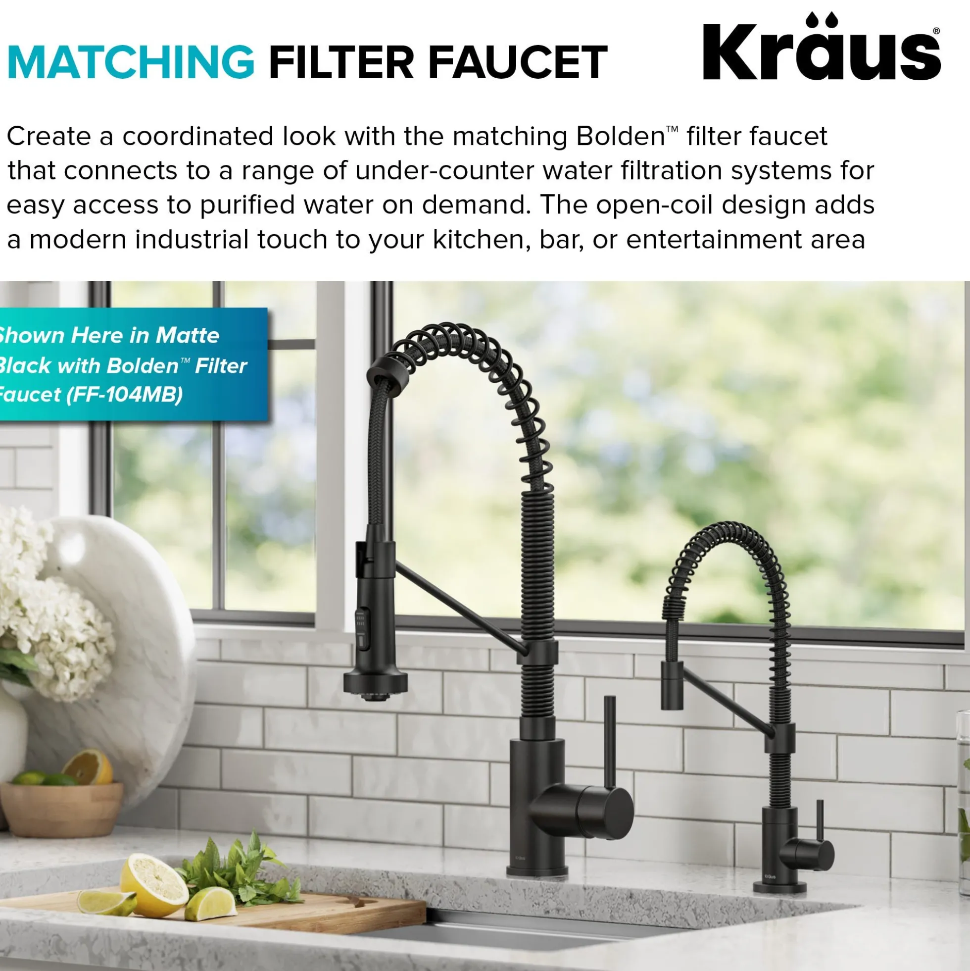 Commercial Style 2-Function Single Handle Pull Down Kitchen Faucet in Matte Black / Black Stainless