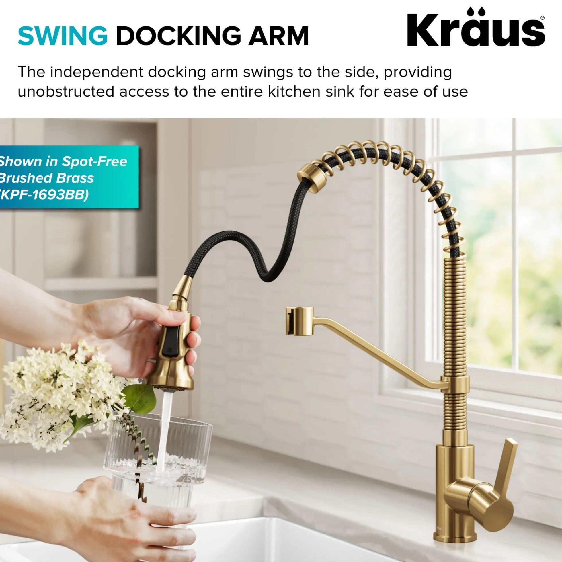 Commercial Style 2-Function Single Handle Pull Down Kitchen Faucet in Matte Black