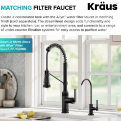 Commercial Style 2-Function Single Handle Pull Down Kitchen Faucet in Spot-Free Brushed Brass / Matte Black