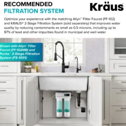 Commercial Style 2-Function Single Handle Pull Down Kitchen Faucet in Spot-Free Brushed Brass / Matte Black