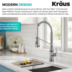 Commercial Style 2-Function Single Handle Pull Down Kitchen Faucet in Spot-Free Stainless Steel