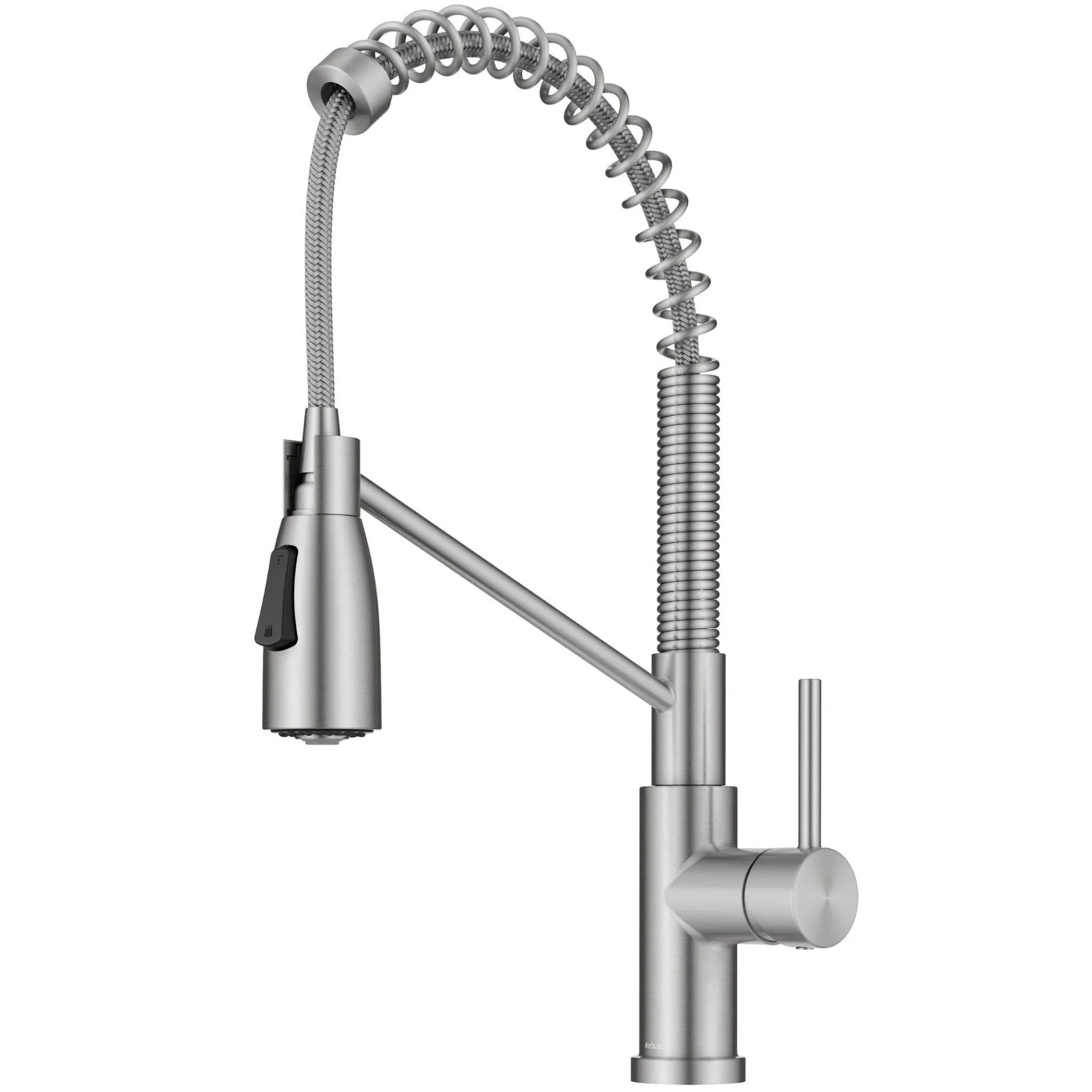 Commercial Style 2-Function Single Handle Pull Down Kitchen Faucet in Spot-Free Stainless Steel