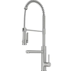 Commercial Style 2-Function Single Handle Pull Down Kitchen Faucet with Pot Filler in Spot-Free Stainless Steel