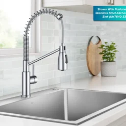 Commercial Style 2-Function Single Handle Pull Down Kitchen Faucet in Chrome
