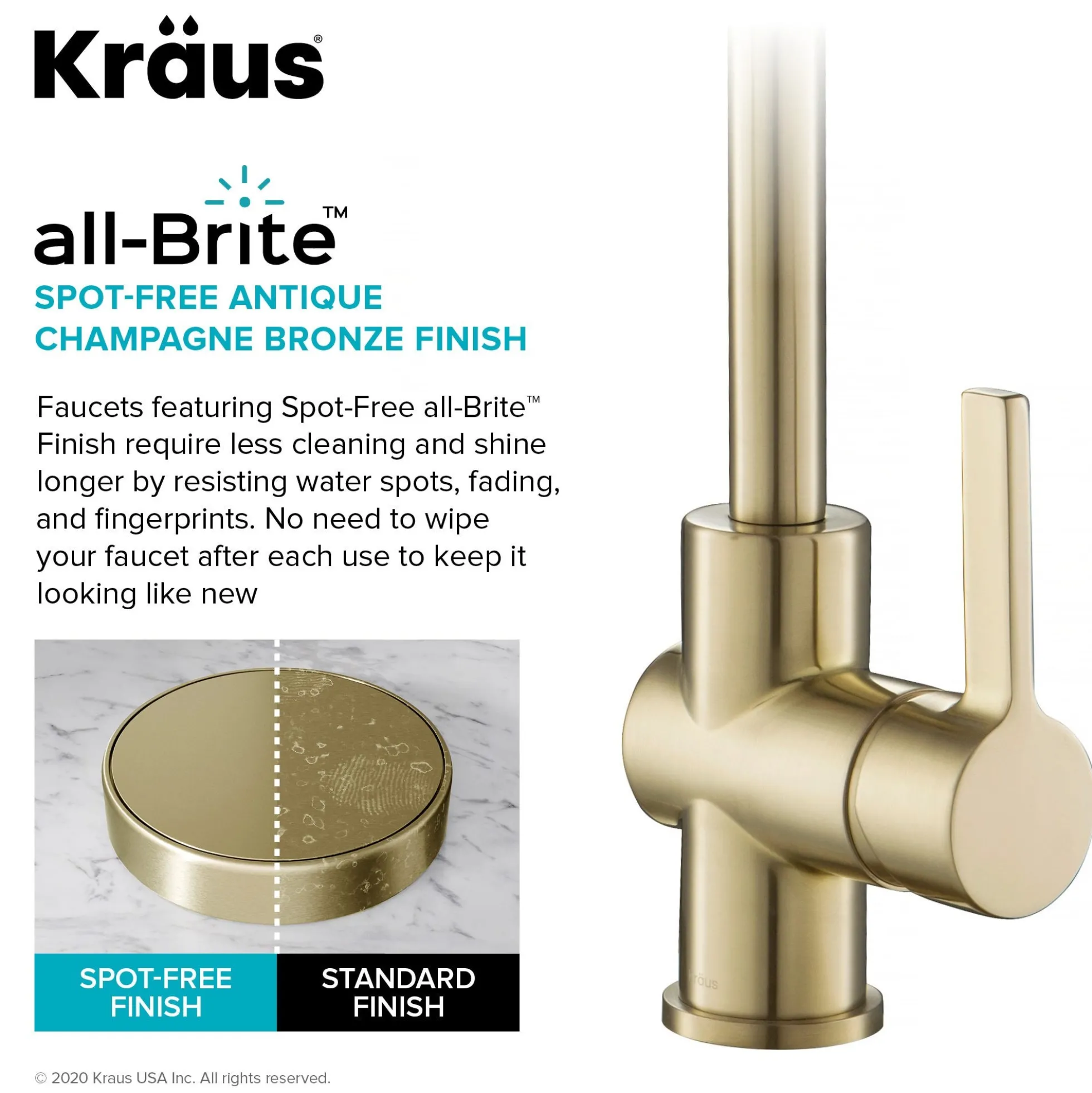 Commercial Style Kitchen Faucet with Deck Plate and Soap Dispenser in Spot Free Antique Champagne Bronze