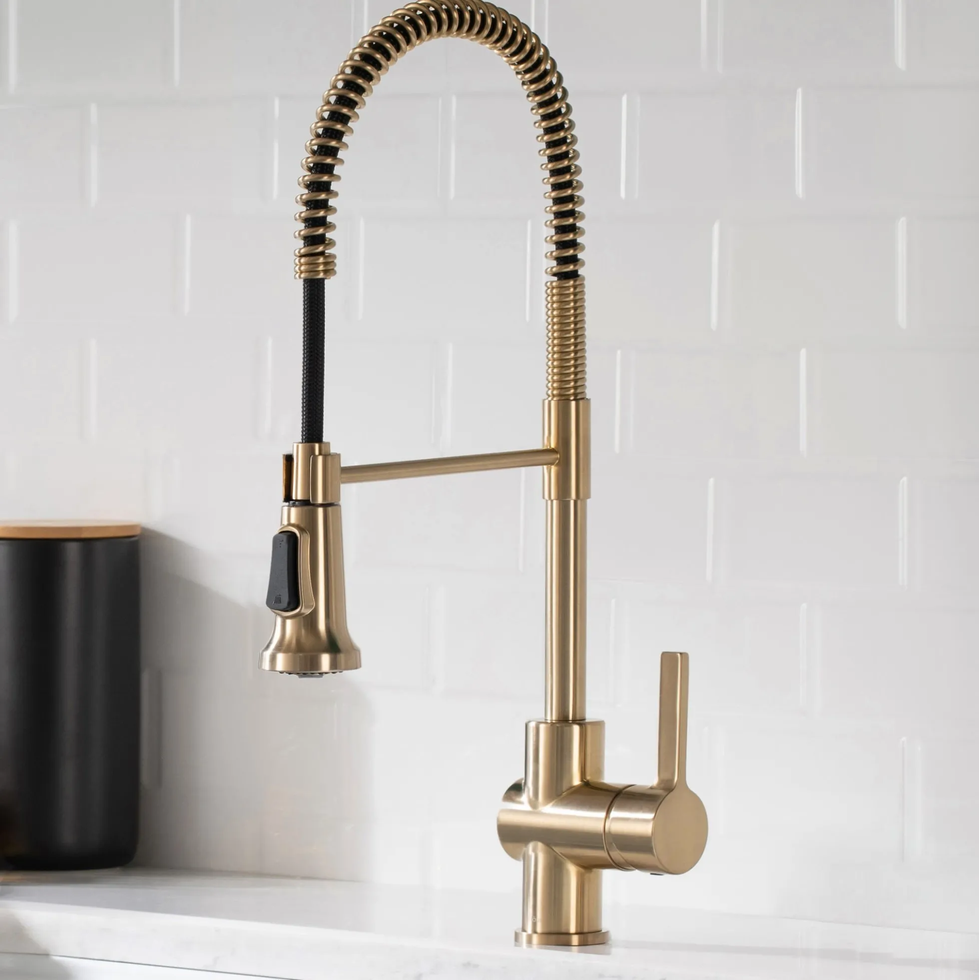 Commercial Style Kitchen Faucet and Water Filter Faucet Combo in Spot Free Antique Champagne Bronze