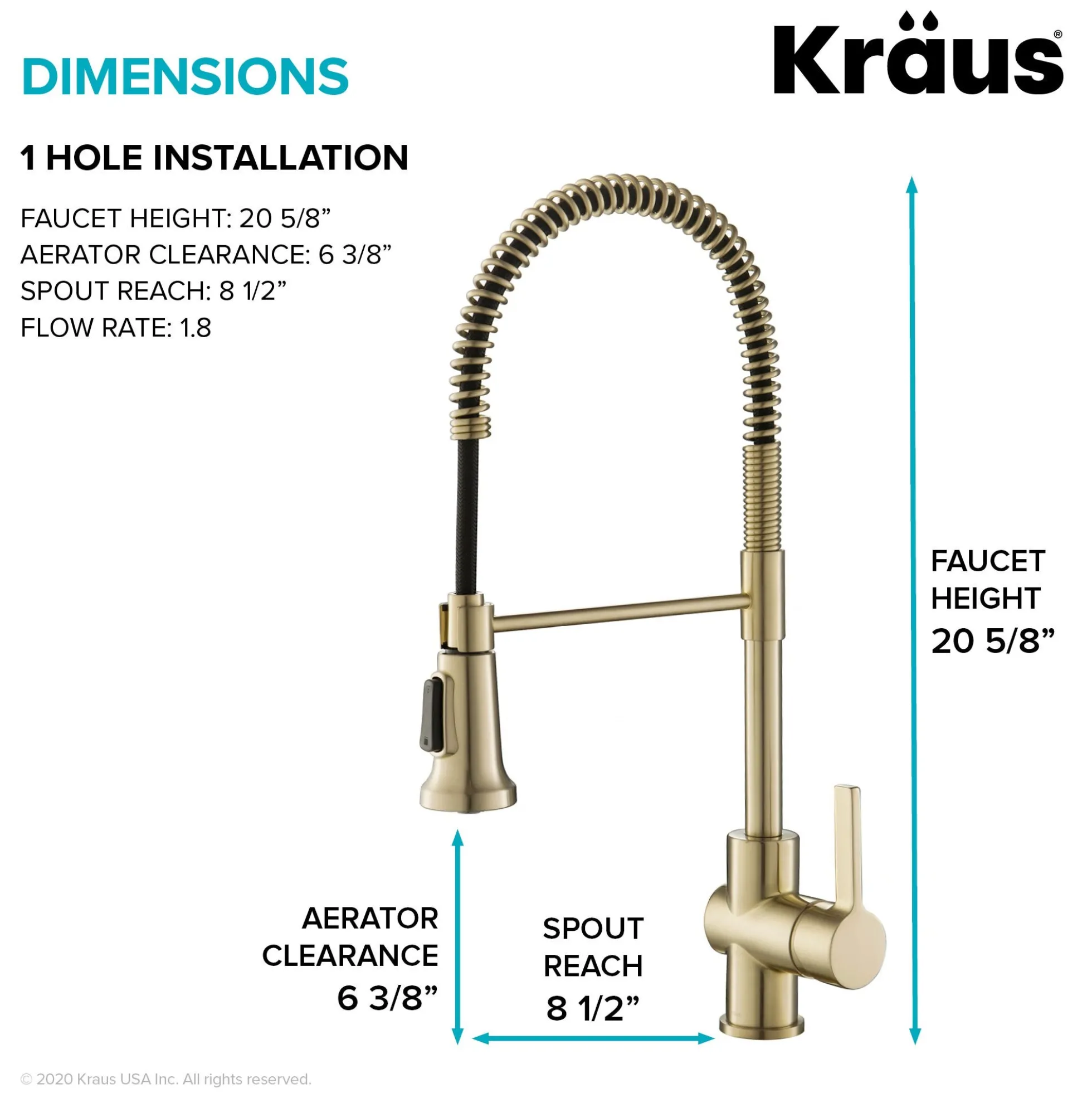 Commercial Style Kitchen Faucet and Water Filter Faucet Combo in Spot Free Antique Champagne Bronze