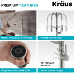 Commercial Style Pull-Down Kitchen Faucet in Oil Rubbed Bronze