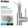 Commercial Style Pull Down Kitchen Faucet and Water Filter Faucet Combo in Spot-Free Stainless Steel