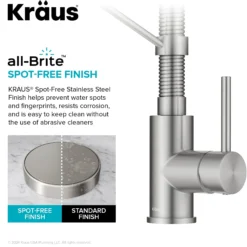 Commercial Style Pull Down Kitchen Faucet and Water Filter Faucet Combo in Spot-Free Stainless Steel