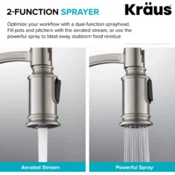Commercial Style Pull-Down Kitchen Faucet in Spot Free Stainless Steel