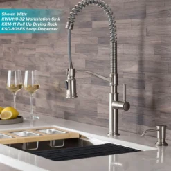 Commercial Style Pull-Down Kitchen Faucet in Spot Free Stainless Steel