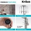 Commercial Style Pull-Down Kitchen Faucet with Deck Plate and Soap Dispenser in Spot Free Stainless Steel